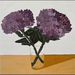 Purple Hydrangeas on 16x20 canvas.
